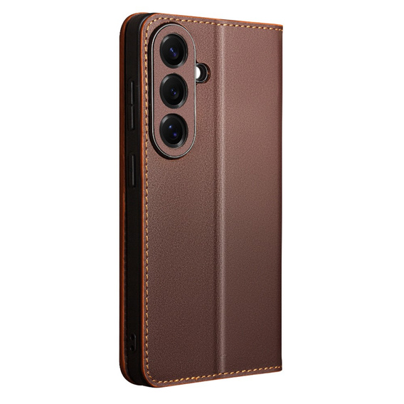 Qialino leather flip case for Samsung Galaxy S26, brown