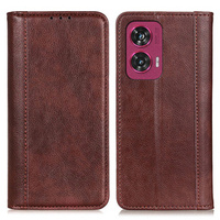 Flip case for Motorola Edge 50 Fusion 5G, Split Leather, brown