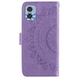 Flip case for Motorola Moto E22 / E22i, Mandala, purple