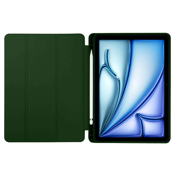 Case for Apple iPad Air 11" 6 gen. 2024 (A2902, Smartcase with stylus space, dark green