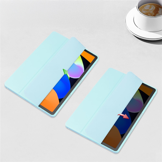 Case for Lenovo Idea Tab 11" 2025 TB336FU TB336ZU, with transparent back and stylus holder, blue