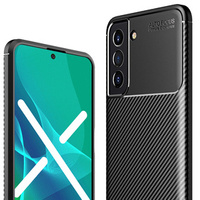Case for Samsung Galaxy S21 FE, Carbon Gel, black