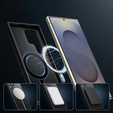 Case for Samsung Galaxy S25 Ultra, for MagSafe, ERBORD Matt Case, black + Screen Glass