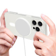 MagSafe Magnetic Case for iPhone 16 Pro Max, ERBORD CrystalMag, transparent + Glass for screen