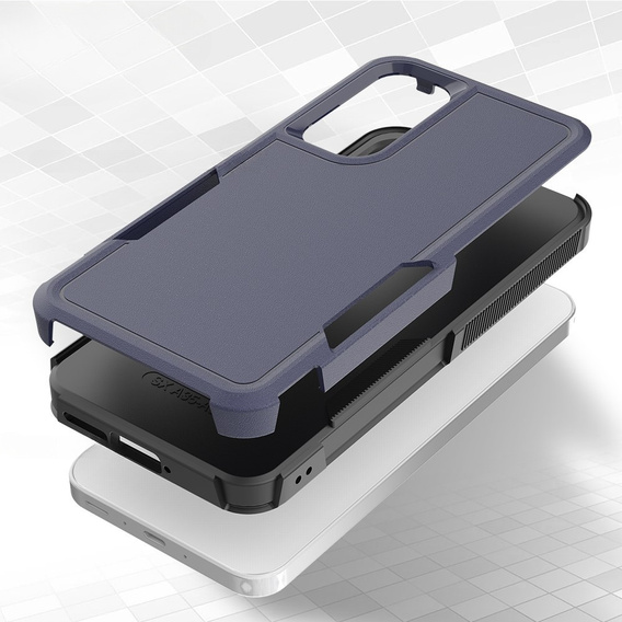Armored Case for Samsung Galaxy A35 5G, Dual Shockproof, dark blue