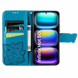 Flip case for Infinix Hot 50i 4G, Butterfly, blue