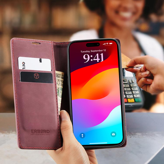 ERBORD Vintage Wallet Case for iPhone 17 Pro Max