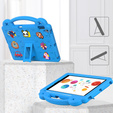 Children's case for iPad 10.2" 2021/2020/2019 (9/8/7 gen.) / Air 10.5" 2019 (3 gen.), Cute Patterns, with stand, blue