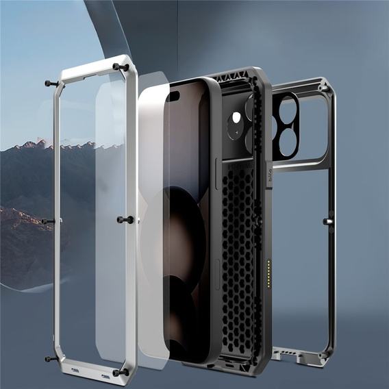 Armoured case with built-in tempered glass for iPhone 17 Pro Max