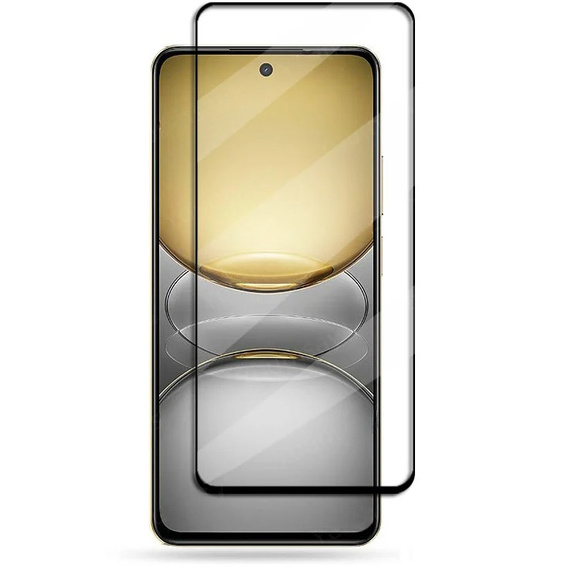 3D Tempered Glass for Realme 14X / Realme C75, black frame