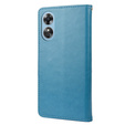 Flip case for Oppo A17, Butterfly, blue
