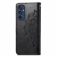 Flip case for Samsung Galaxy M35, Mandala, black