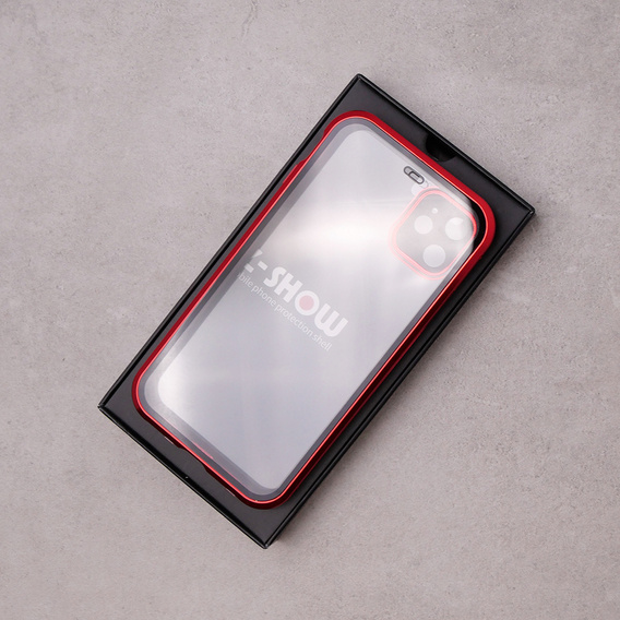 Case for iPhone 11, Magnetic Dual Glass, red