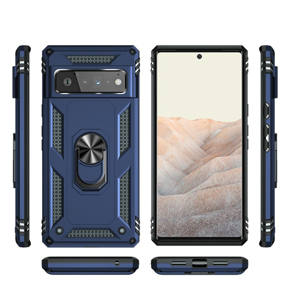 Armor Case for Google Pixel 6 Pro, Nox Case Ring, dark blue