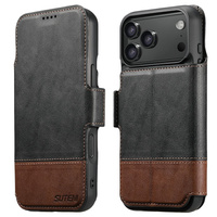 2-in-1 flip case for iPhone 17 Pro Max, SUTENI, for MagSafe, black