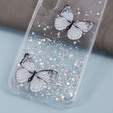 Case for Samsung Galaxy S24, Glitter Butterfly, white