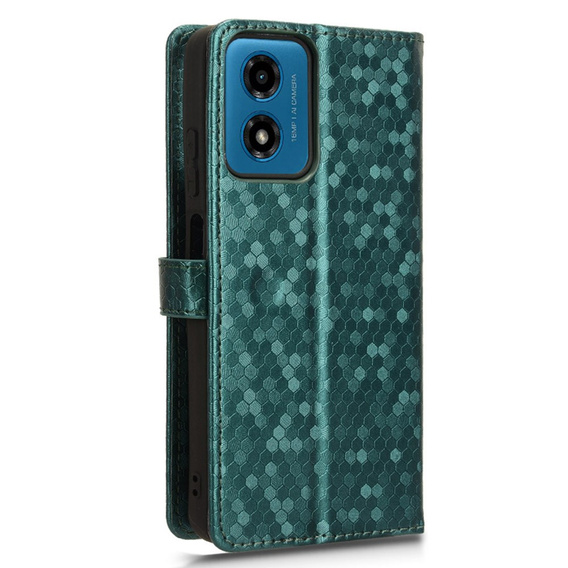 Flip case for Motorola Moto G24 / G24 Power / G04, Wallet Rhombus, green