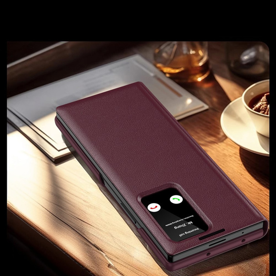 Flip case for Samsung Z Fold6 5G, Smart View Wallet, maroon