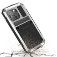 Case for iPhone 15 Pro Max, R-JUST, armoured, silver / black
