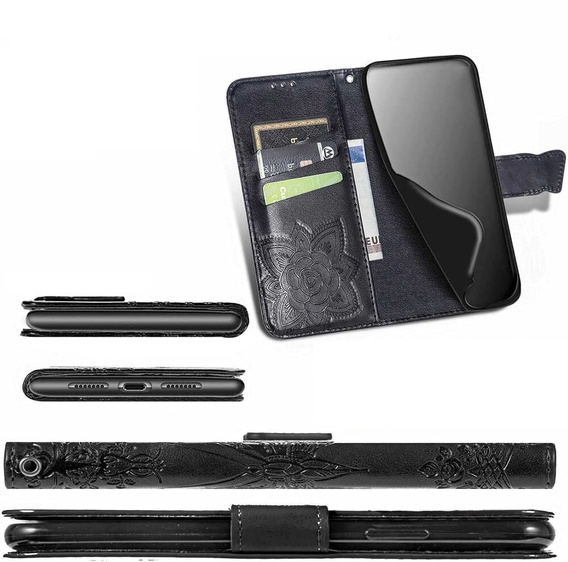 Flip case for Realme Note 50, Butterfly, black