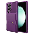 Case for Samsung Galaxy S24 Ultra, Card Holder Kickstand, purple