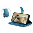 Flip case for Samsung Galaxy S25 Ultra, Wallet Zipper Pocket, blue