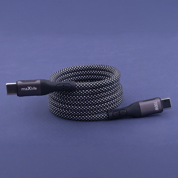 Magnetic USB-C to USB-C cable, 100 W, 1.0 m, for devices with USB-C