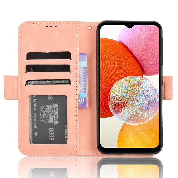 Flip case for Samsung Galaxy A15 4G / 5G, Card Slot, pink