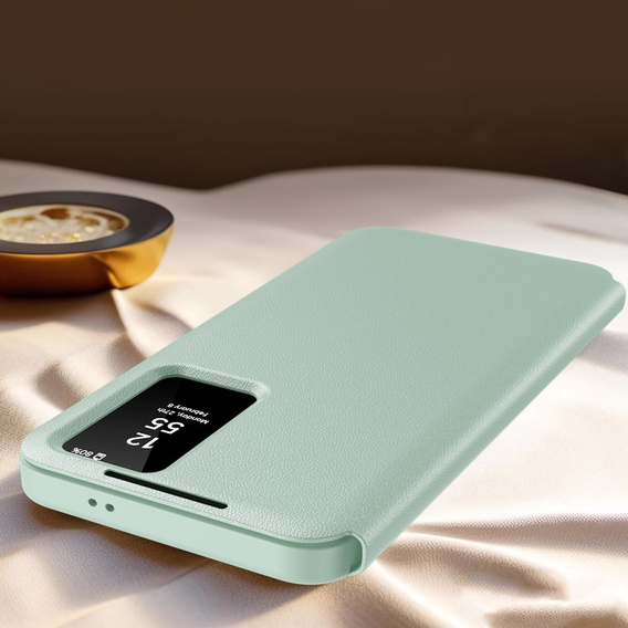 Flip case for Samsung Galaxy A55 5G, Smart View Wallet, green