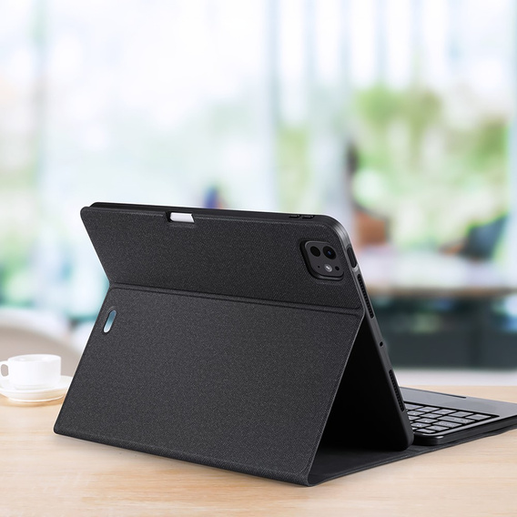 Case + keyboard Apple iPad Pro 11" 5 gen. 2024, Dux Ducis TouchPad Leather Pen Slot, black