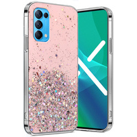Case for OPPO Reno 5 5G, Glittery, pink