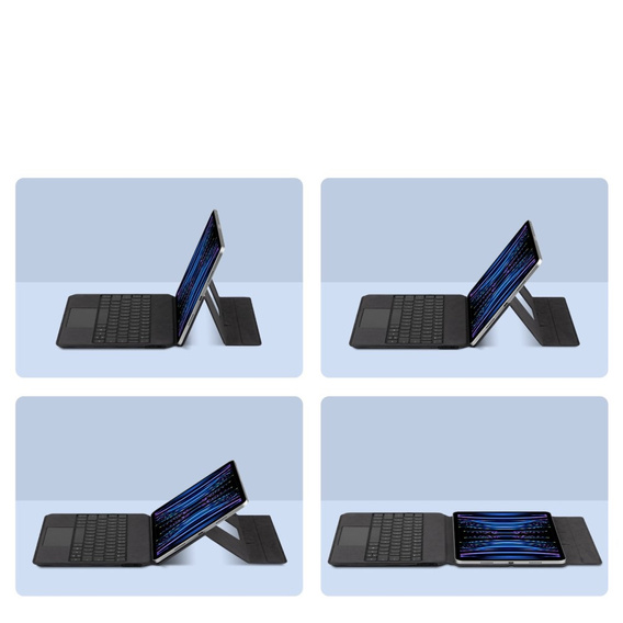 Keyboard Case for iPad Pro 11" 2024, Magnetic Keyboard Touchpad, black