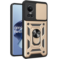 Case for Oppo Reno 10 / 10 Pro, CamShield Slide, gold