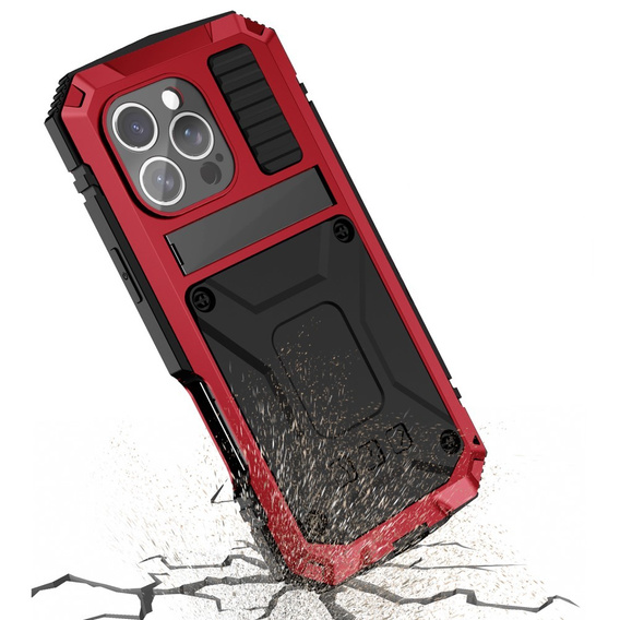 Armored case for iPhone 16 Pro, R-JUST, red