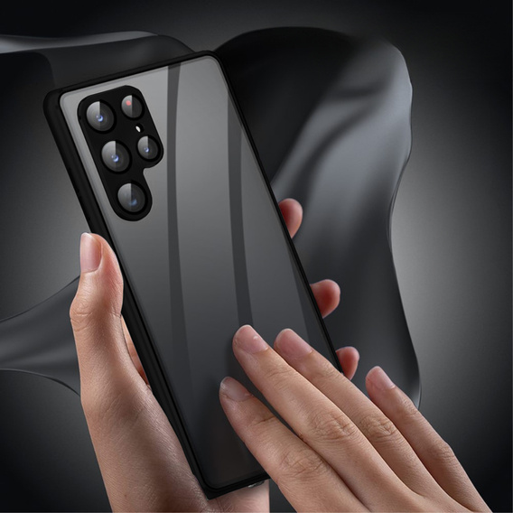 Case for Samsung Galaxy S22 Ultra, Magnetic Dual Glass, black