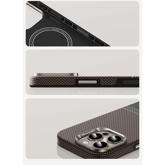 BENKS Kevlar Magnetic Armor Pro Prestige 600D Y065 case for MagSafe with active button for iPhone 16 Pro
