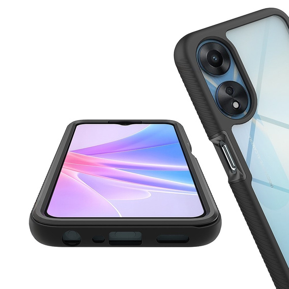 Case for Oppo A78 5G, Shockproof, with film, black