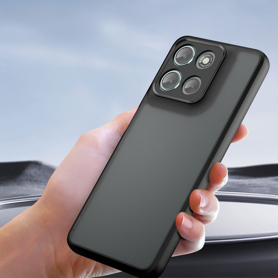 Case for Xiaomi Redmi 15 5G / 4G, with camera protection, transparent with black sides
