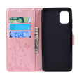 Flip case for Samsung Galaxy A51, Butterfly Flower, pink rose gold