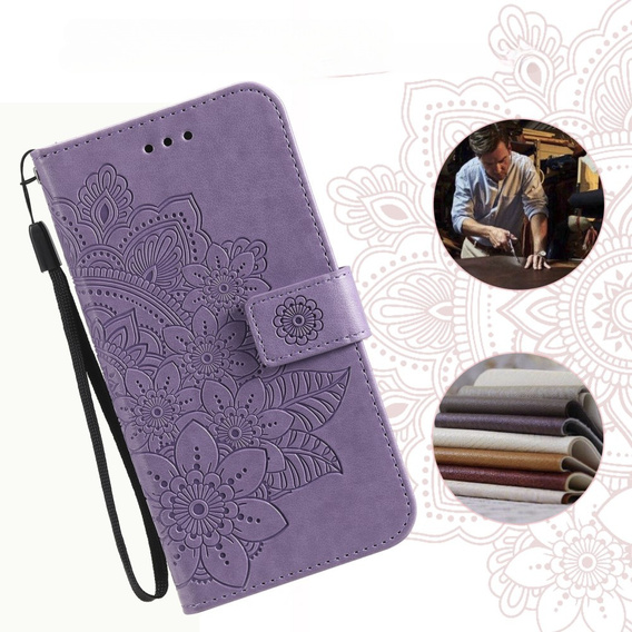 Flip case for Samsung Galaxy A54 5G, Mandala Flower, purple