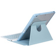 Keyboard case for iPad 11" 2025 A16 (11 gen.) / iPad 10.9" 2022 (10 gen.), Rotary 360° Leather, light blue