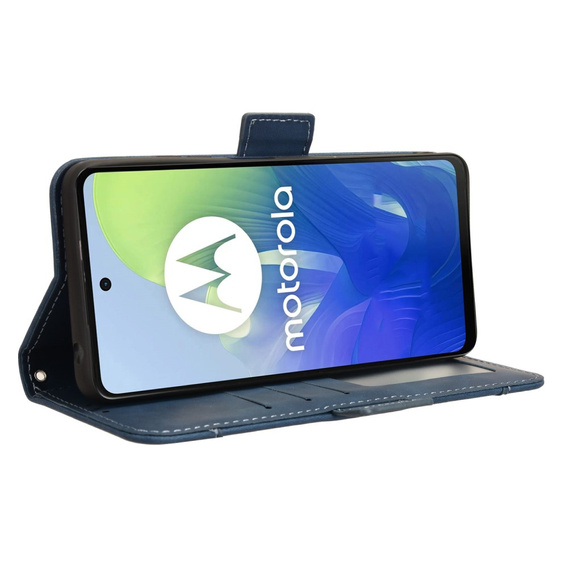 Flip case for Motorola Moto E14, Card Slot, dark blue