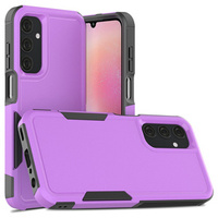 Armored case for Samsung Galaxy A25, Dual-Layer, purple + 9H Glass