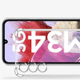 Case for Samsung Galaxy M34 5G, Anti-Shock, transparent + 9H Glass