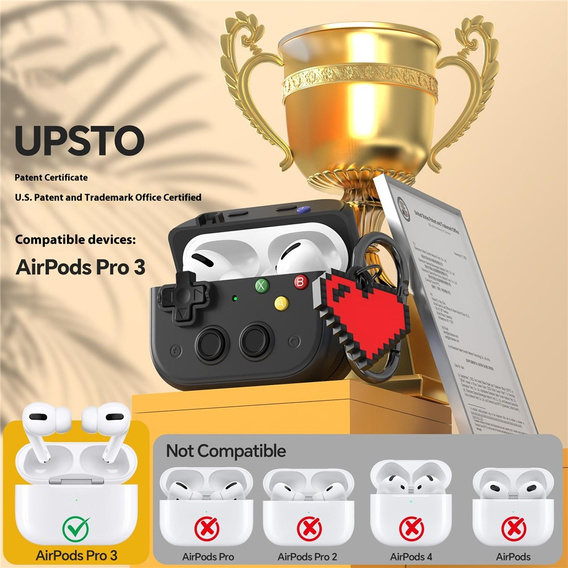 Retro console case with heart tag for AirPods Pro 3