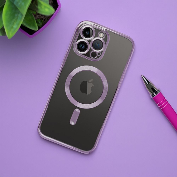 Case for iPhone 16 Pro, Electro MagSafe, purple + Screen Glass