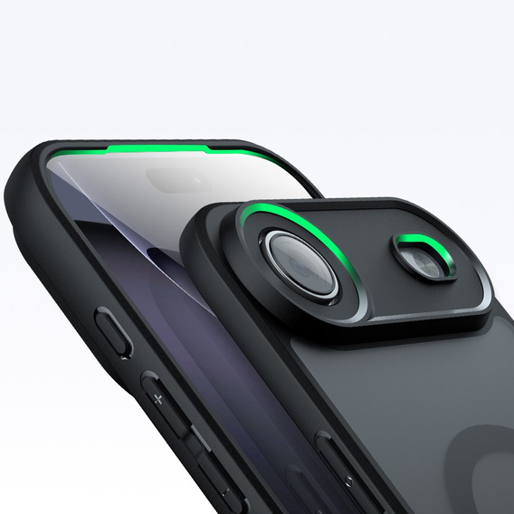Matte sleeve for iPhone Air, for MagSafe, with camera protection, black