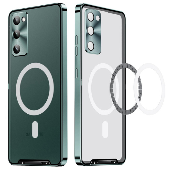 Camera Protection Case for Samsung Galaxy S20 FE, CamShield MagSafe, transparent / green