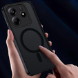 Case for Xiaomi Redmi Note 14 5G, for MagSafe, ERBORD Matt Case, black + Screen Glass