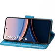 Flip case for Xiaomi Poco F7 Pro, Butterfly, blue